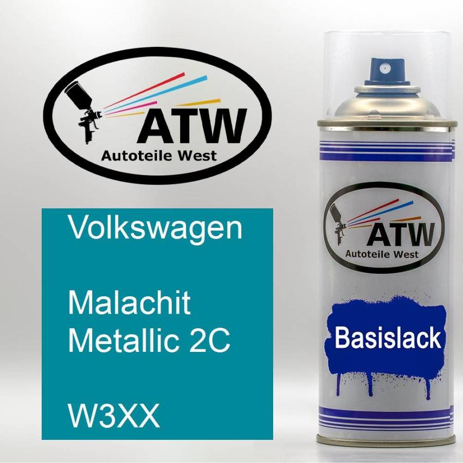 Volkswagen, Malachit Metallic 2C, W3XX: 400ml Sprühdose, von ATW Autoteile West.